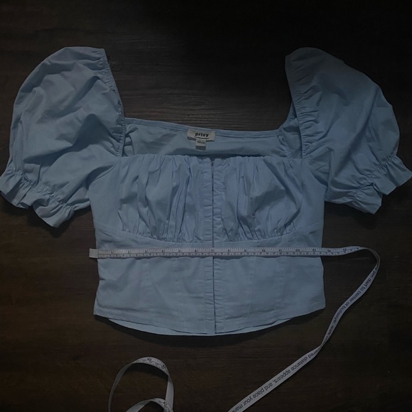 Light Blue Crop Top - Picture 4 of 7